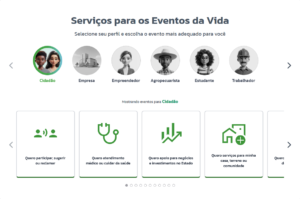 Print da aba de "serviços para os eventos da vida", do novo portal do Governo do Estado do Ceará